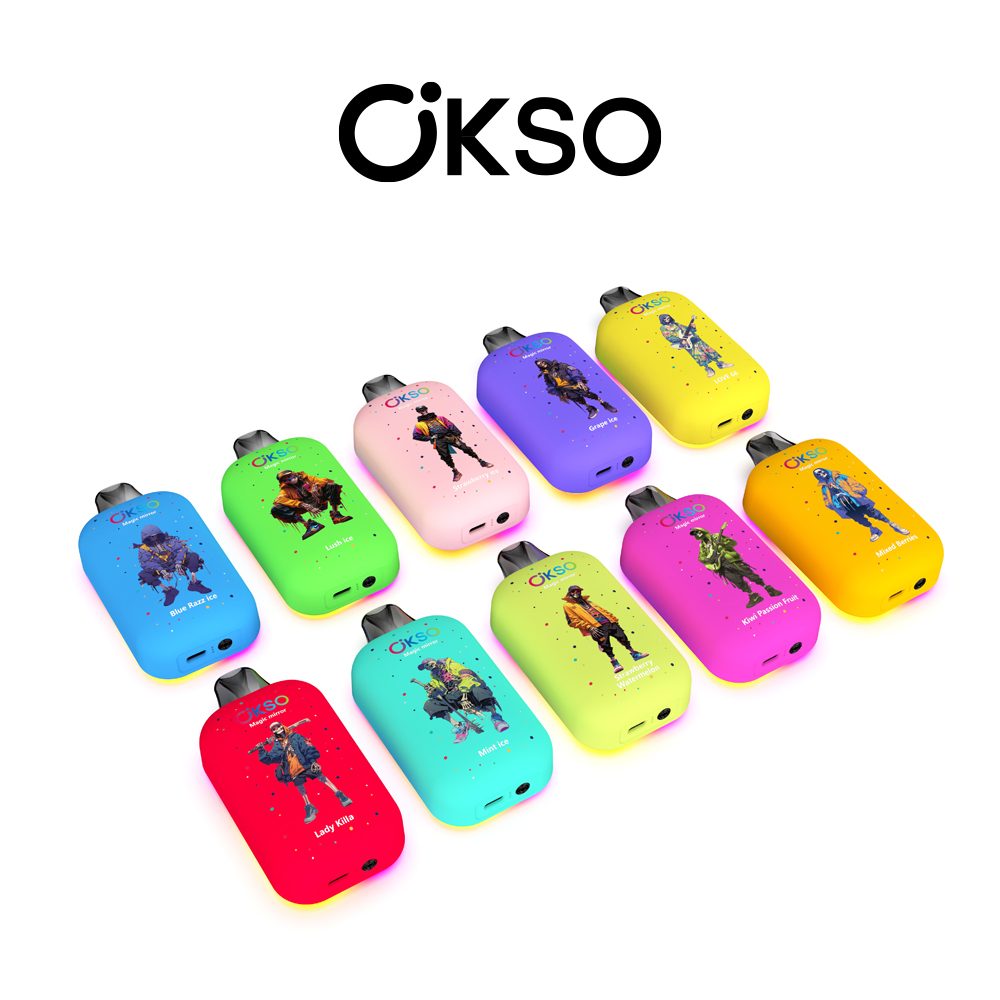 OKSO Magic Mirror 50000 Puffs | RGB LED, dual Mesh, LED Display, 40mL rechargeable bulk disposable vape - Image 39