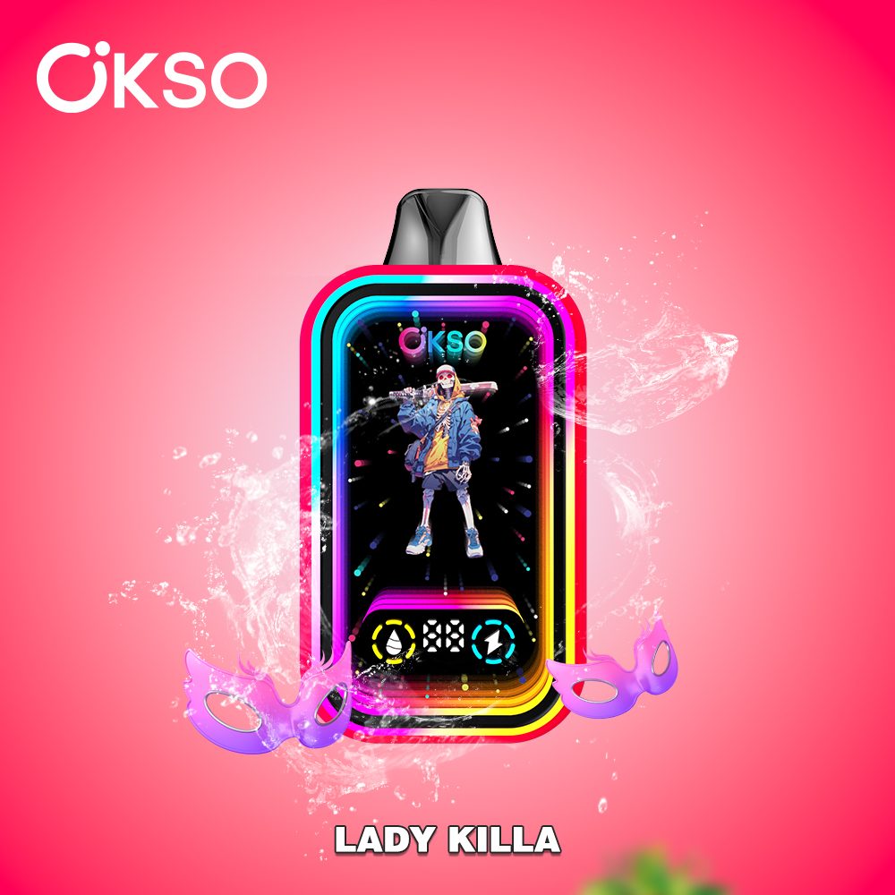 OKSO Magic Mirror 50000 Puffs | RGB LED, dual Mesh, LED Display, 40mL rechargeable bulk disposable vape - Image 6