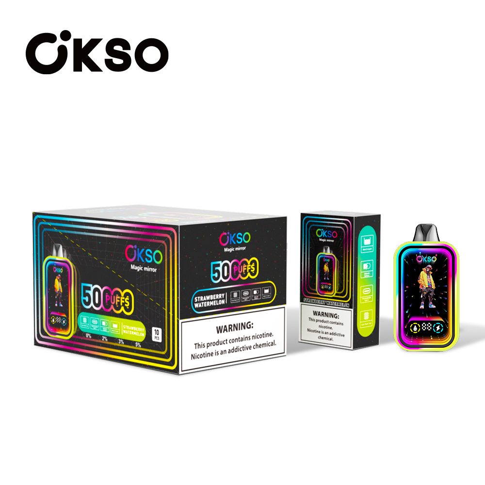 OKSO Magic Mirror 50000 Puffs | RGB LED, dual Mesh, LED Display, 40mL rechargeable bulk disposable vape - Image 21