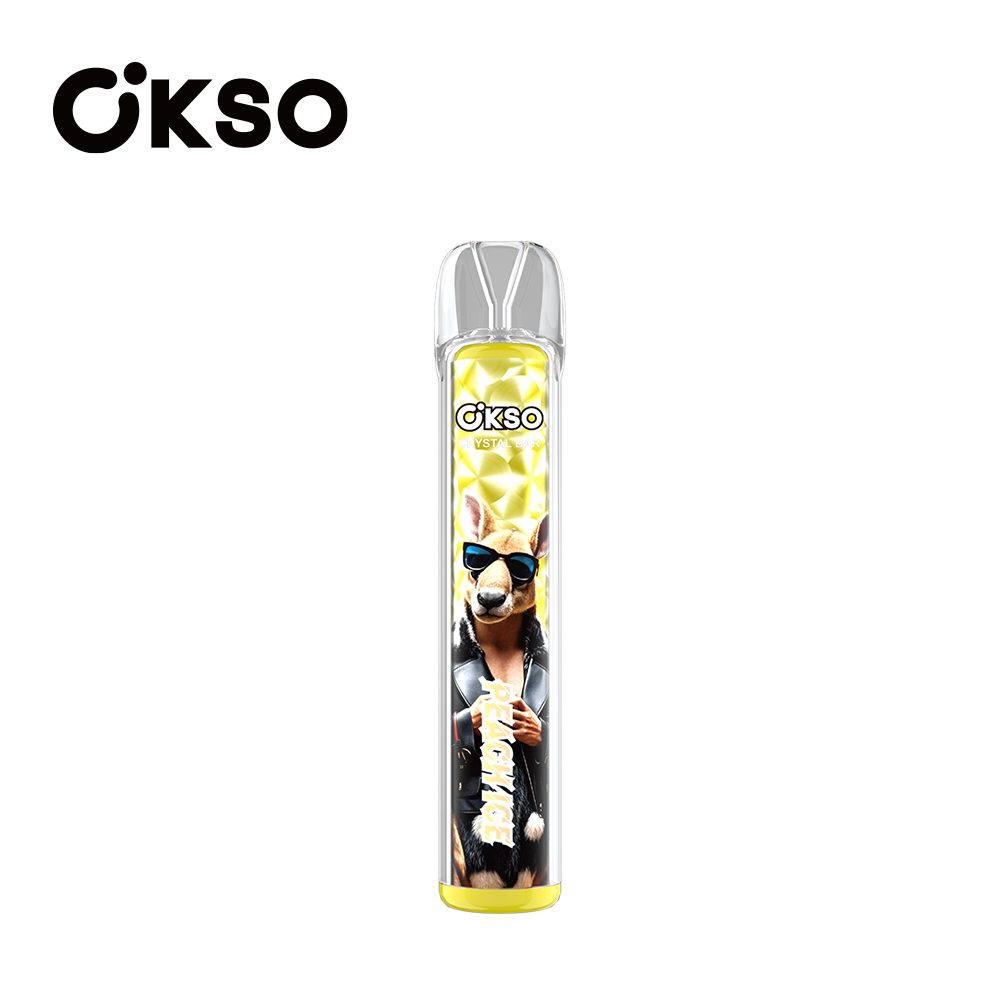 OKSO Crystal Bar 800 Puffs | mesh coil, RGB LED, 0–5% nicotine bulk disposable vape - Image 6