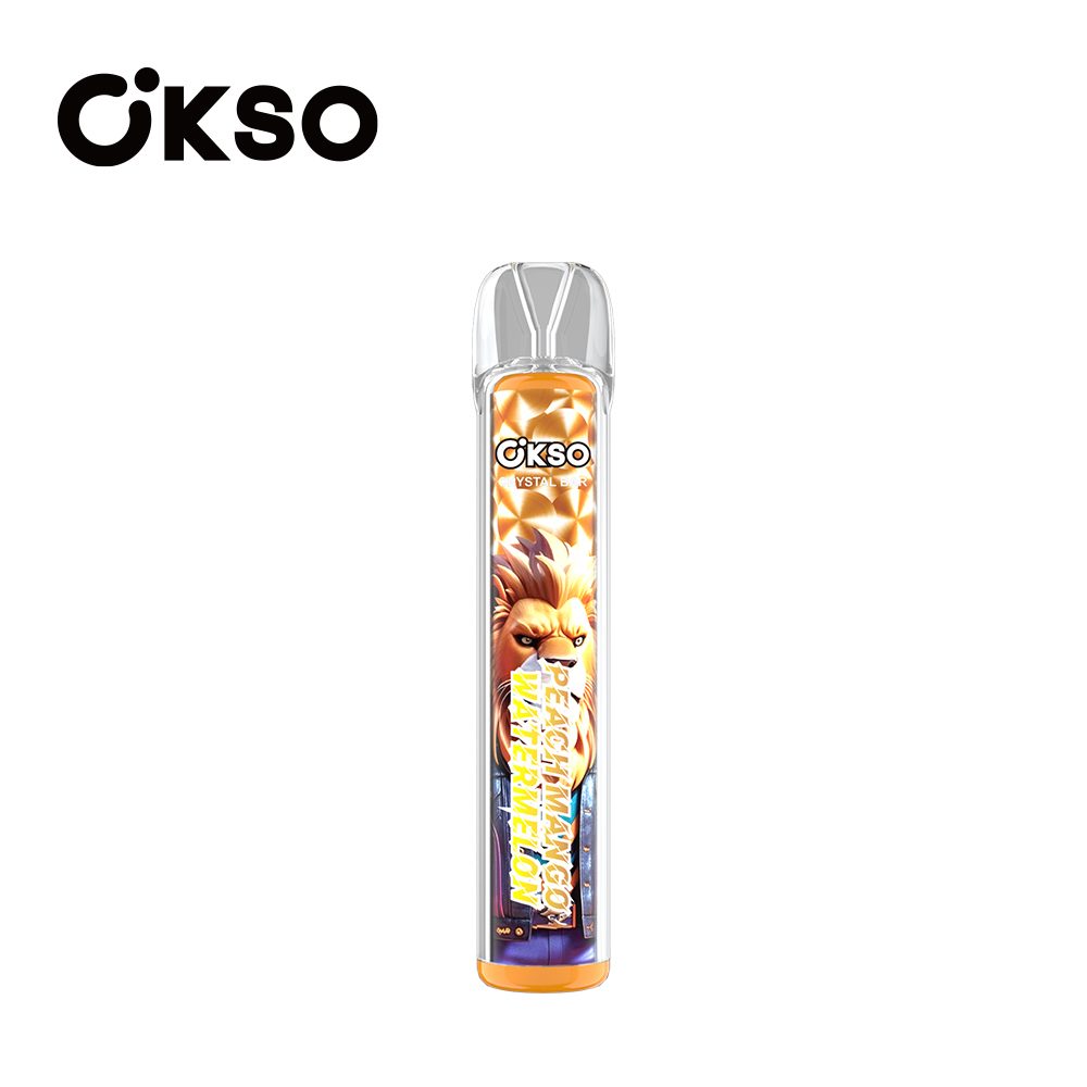 OKSO Crystal Bar 800 Puffs | mesh coil, RGB LED, 0–5% nicotine bulk disposable vape - Image 5