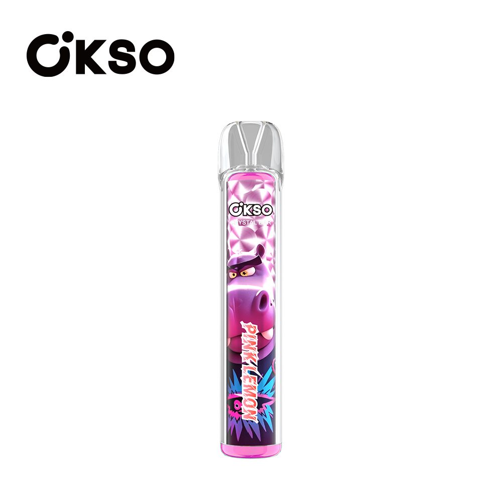 OKSO Crystal Bar 800 Puffs | mesh coil, RGB LED, 0–5% nicotine bulk disposable vape - Image 4