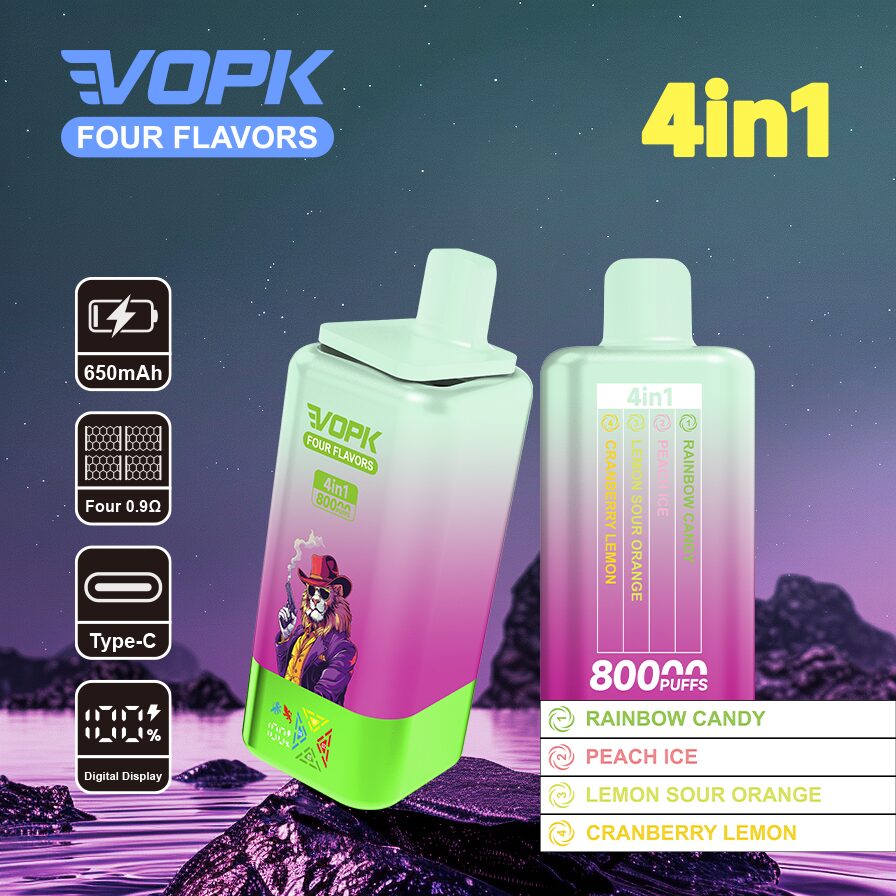 Vopk Four Flavors 80K Puffs | 4-in-1 adjustable flavor bulk disposable vape - Image 4