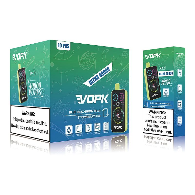 VOPK ULTRA 40000 Puffs | dual flavor, 36mL, power adjustable bulk disposable vape - Image 2