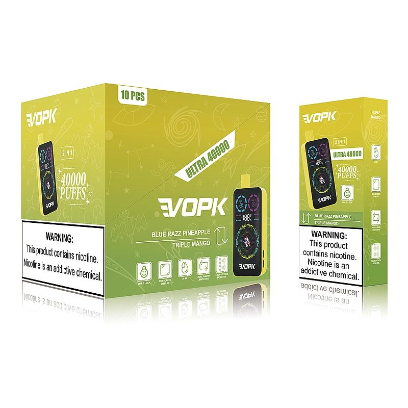 VOPK ULTRA 40000 Puffs | dual flavor, 36mL, power adjustable bulk disposable vape - Image 4