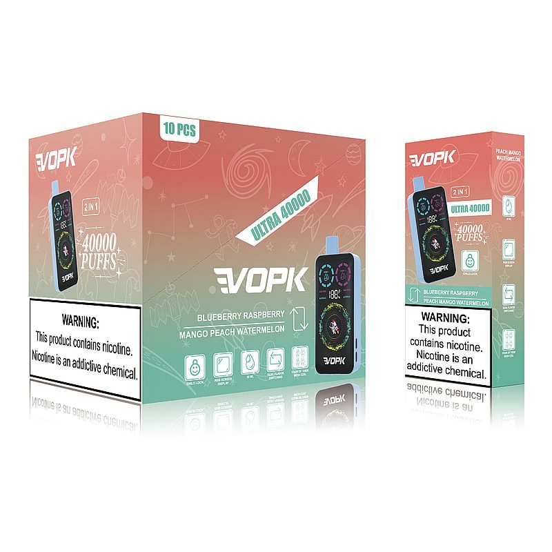 VOPK ULTRA 40000 Puffs | dual flavor, 36mL, power adjustable bulk disposable vape - Image 5