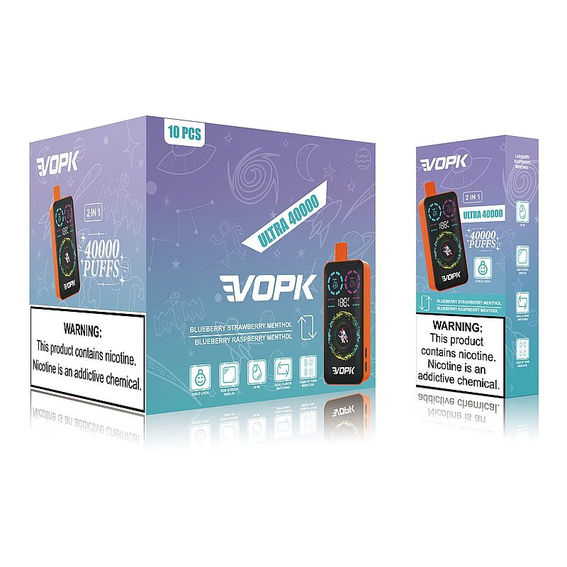 VOPK ULTRA 40000 Puffs | dual flavor, 36mL, power adjustable bulk disposable vape - Image 6