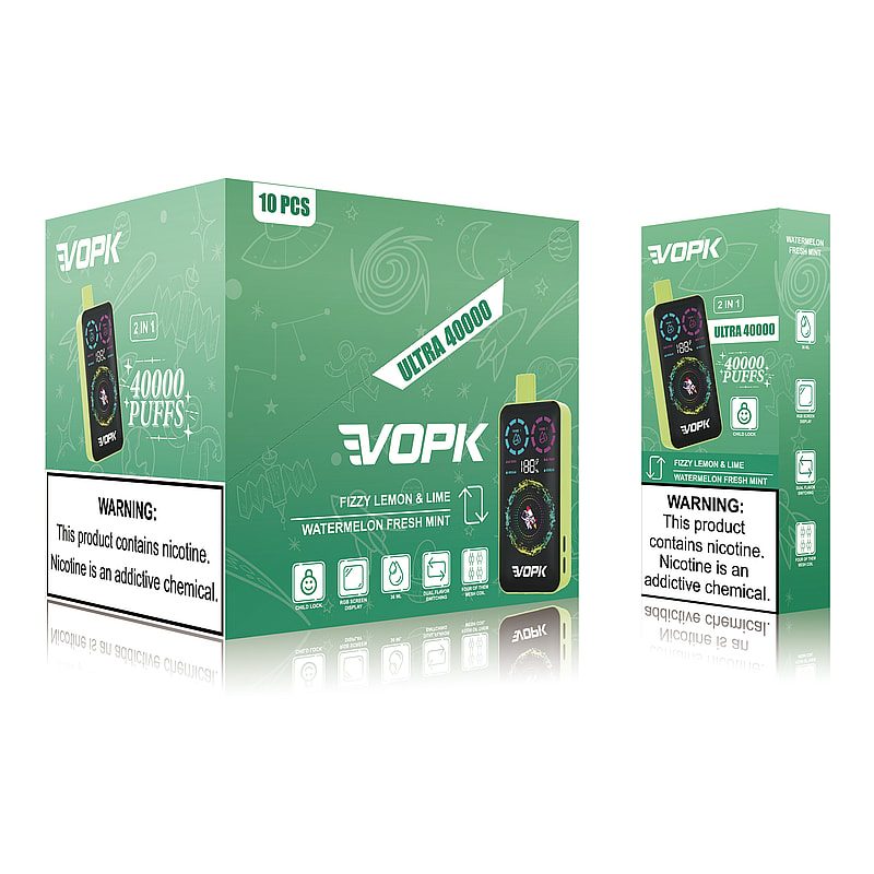 VOPK ULTRA 40000 Puffs | dual flavor, 36mL, power adjustable bulk disposable vape - Image 7