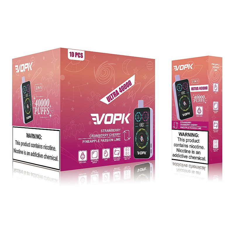 VOPK ULTRA 40000 Puffs | dual flavor, 36mL, power adjustable bulk disposable vape - Image 9