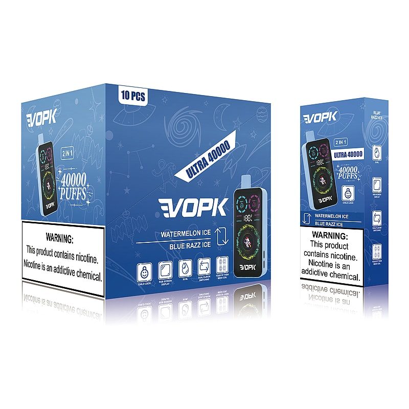 VOPK ULTRA 40000 Puffs | dual flavor, 36mL, power adjustable bulk disposable vape - Image 11