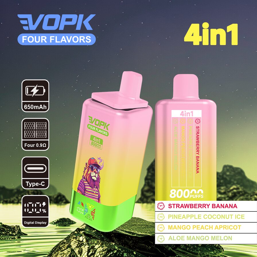 Vopk Four Flavors 80K Puffs | 4-in-1 adjustable flavor bulk disposable vape - Image 2