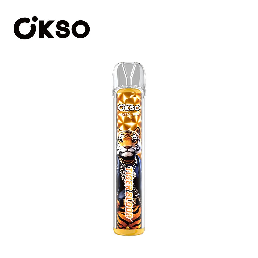 OKSO Crystal Bar 800 Puffs | mesh coil, RGB LED, 0–5% nicotine bulk disposable vape - Image 2