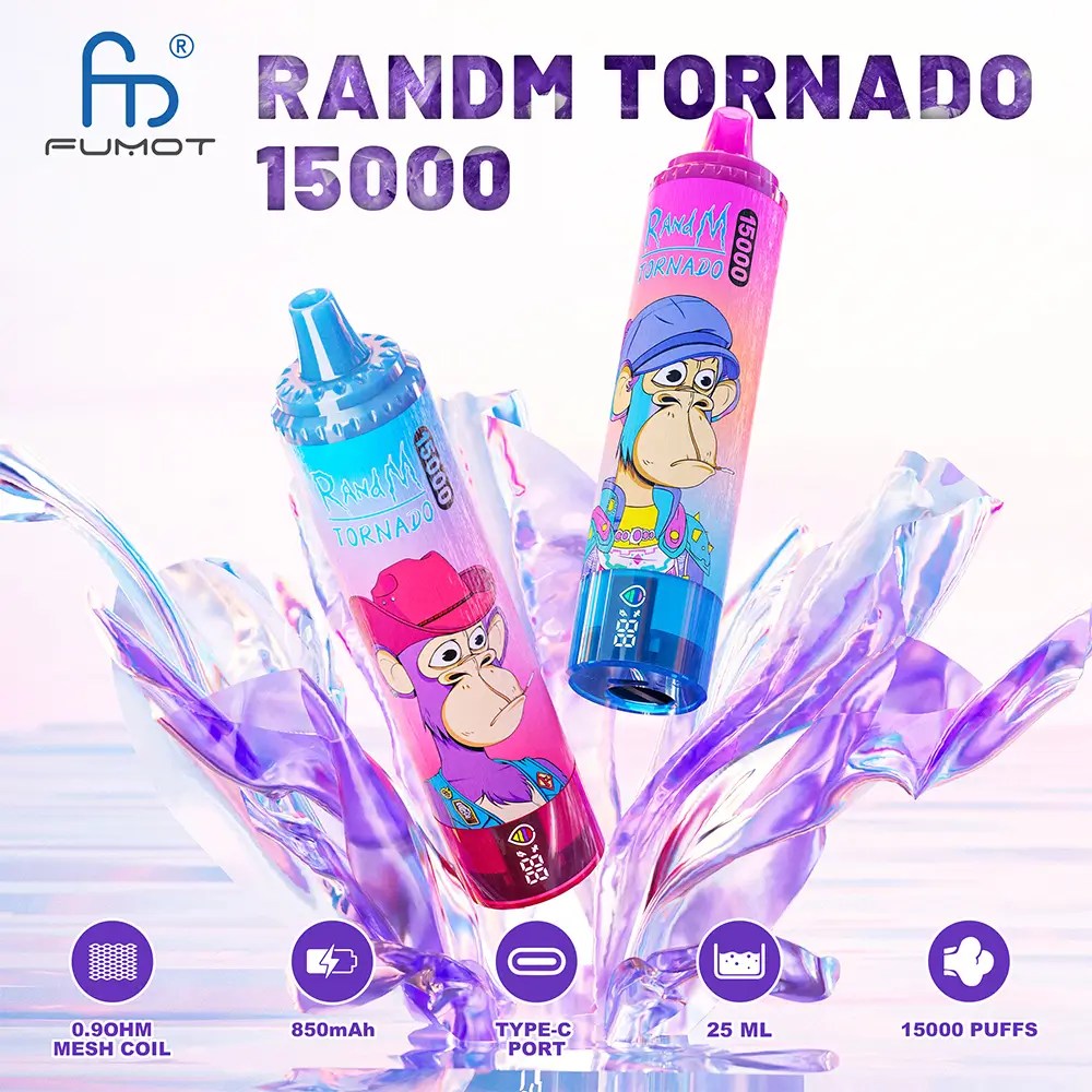 RandM Tornado 15000 Puffs | 0%-5% nicotine, 25mL, bulk disposable vape