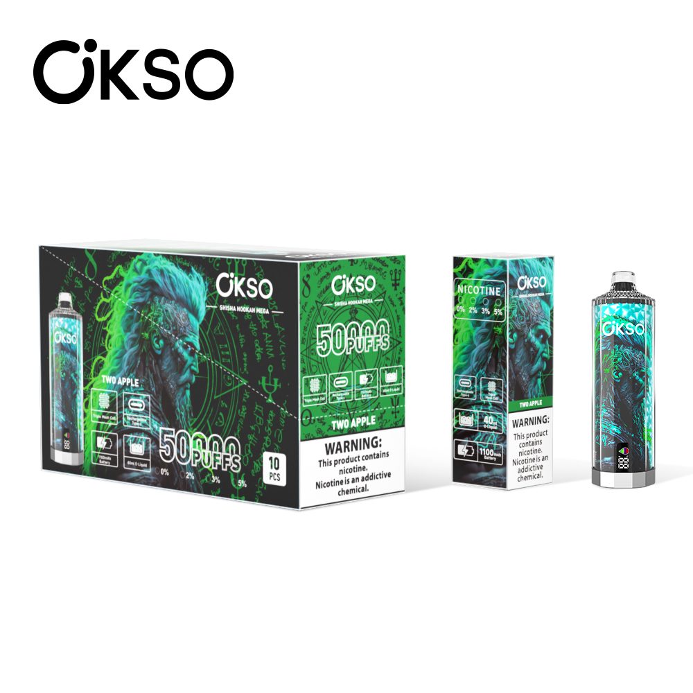 OKSO Shisha Hookah Mega 50000 Puffs | triple mesh coil, 40mL, LED display, adjustable airflow, bulk disposable vape - Image 15