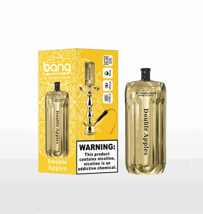 Bang E-Shisha Head 42000 Puffs | 42K puffs gold LED display bulk disposable vape - Image 4