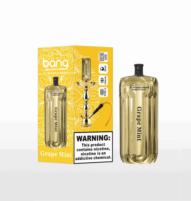 Bang E-Shisha Head 42000 Puffs | 42K puffs gold LED display bulk disposable vape - Image 3