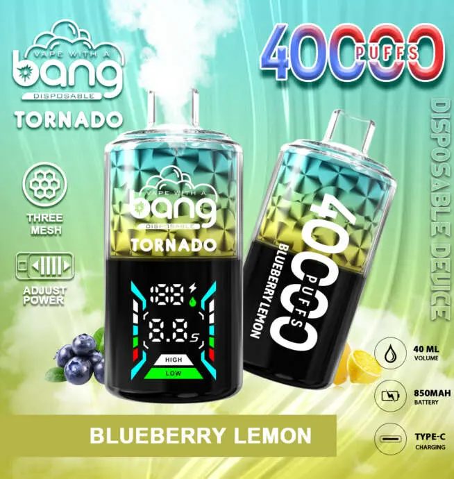 Bang Tornado 40000 40K Puffs | LED display, long lasting disposable vape wholesale