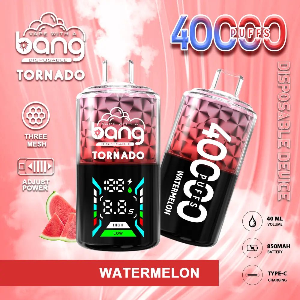 Bang Tornado 40000 40K Puffs | LED display, long lasting disposable vape wholesale - Image 13