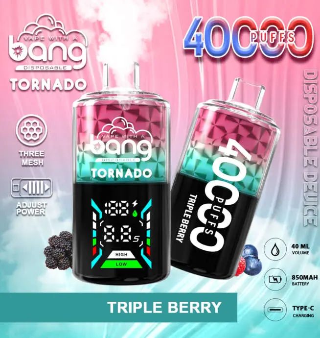 Bang Tornado 40000 40K Puffs | LED display, long lasting disposable vape wholesale - Image 11