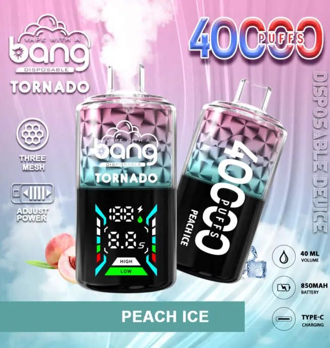 Bang Tornado 40000 40K Puffs | LED display, long lasting disposable vape wholesale - Image 9