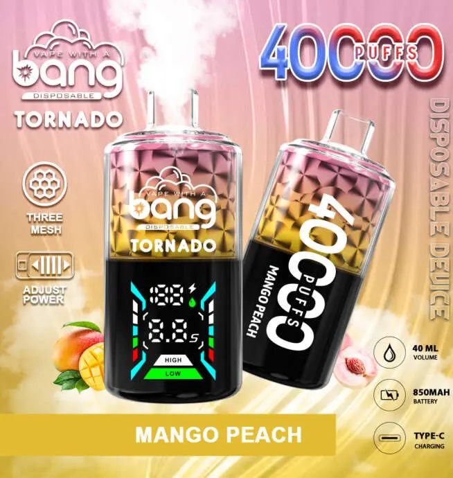Bang Tornado 40000 40K Puffs | LED display, long lasting disposable vape wholesale - Image 8