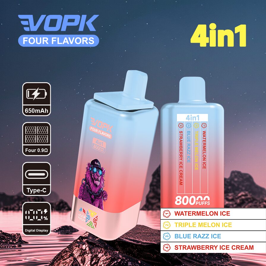 Vopk Four Flavors 80K Puffs | 4-in-1 adjustable flavor bulk disposable vape - Image 9