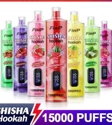 FIHP Shisha Hookah Pro 15000 Puffs | 0.6% nicotine, 22mL, LED display, bulk disposable vape