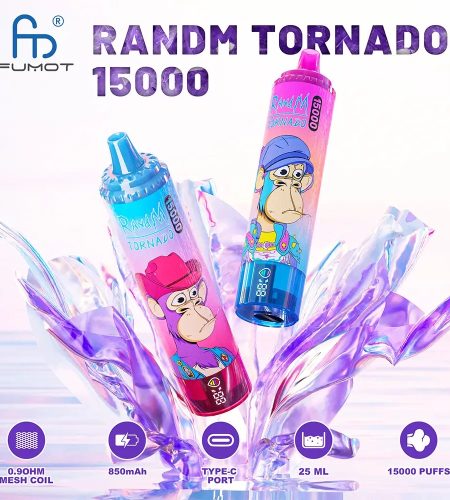 RandM Tornado 15000 Puffs | 0%-5% nicotine, 25mL, bulk disposable vape